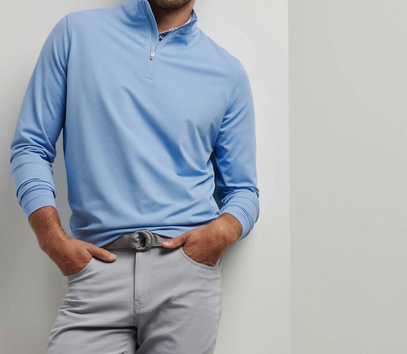 Peter Millar - Perth Cross Hatch 1/4 Zip Top