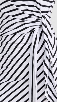 Atm - Classic Jersey Stripe Twist Dress