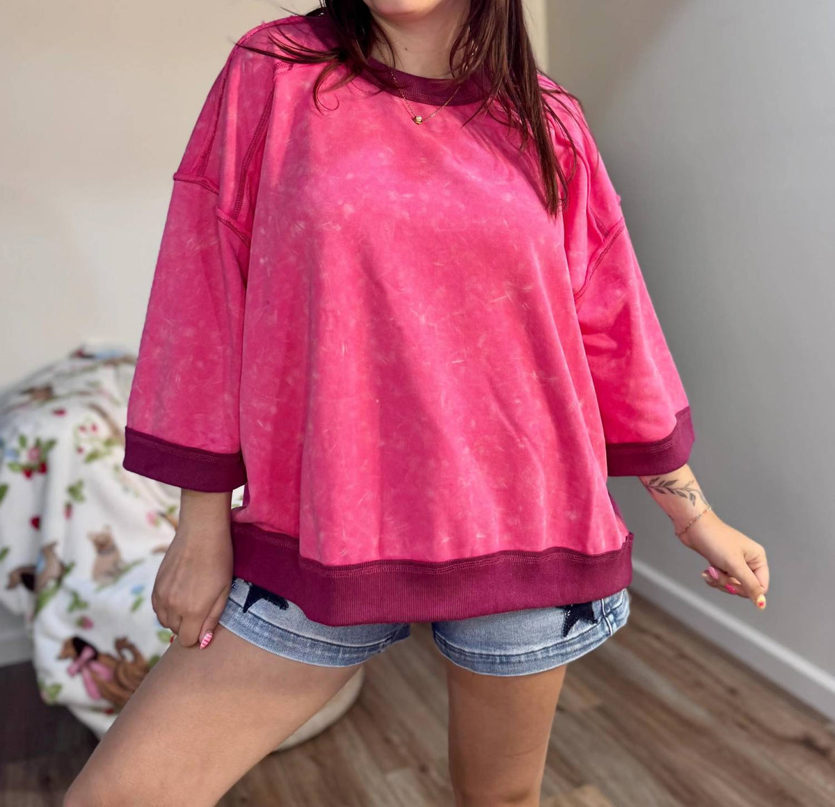Aemi + Co - Taighan Oversized Boxy Sweatshirt Top