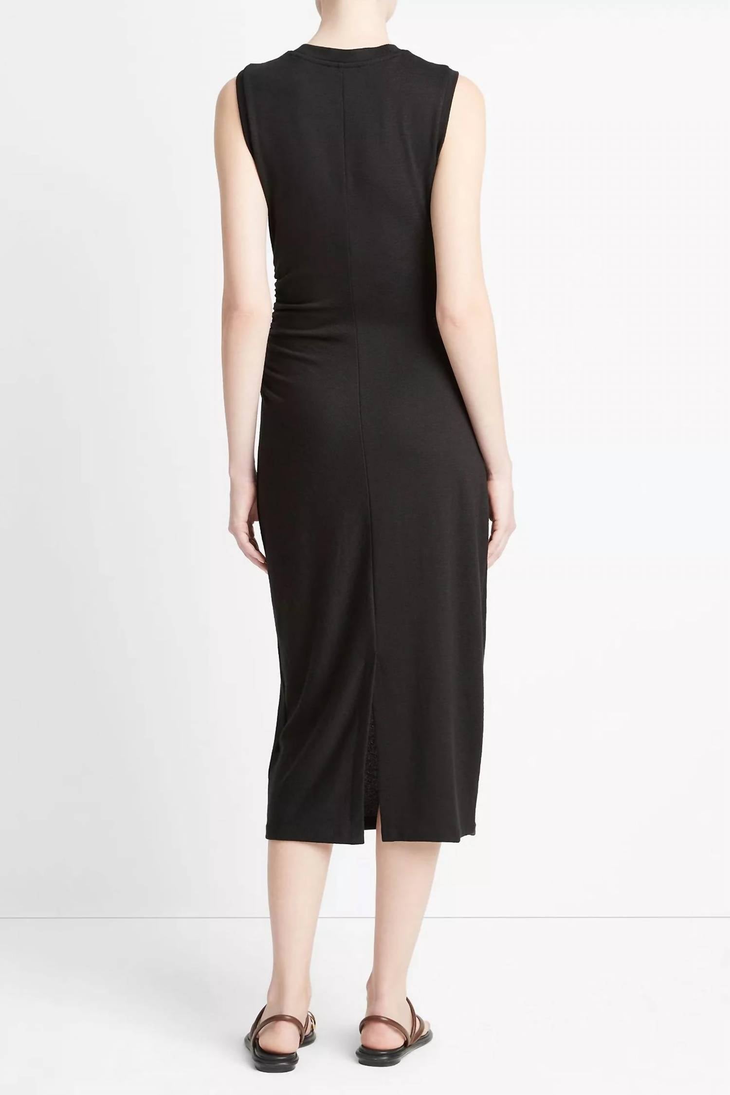 Vince - Sleeveless Gathered Waist Dress