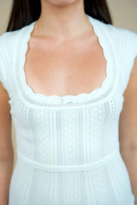 Loveshackfancy - Laighton Stretch Pointelle Mini Dress