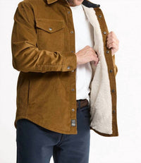 Jachs New York - Men's Sherpa Lined Corduroy Shirt Jacket