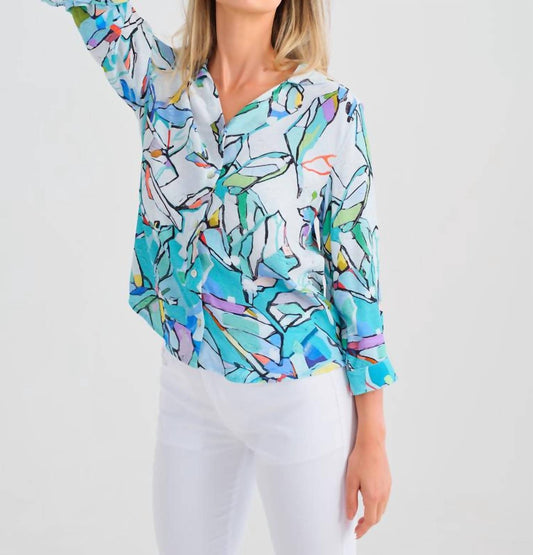 Dolcezza - Half Moon Morning Simple Art Woven Blouse