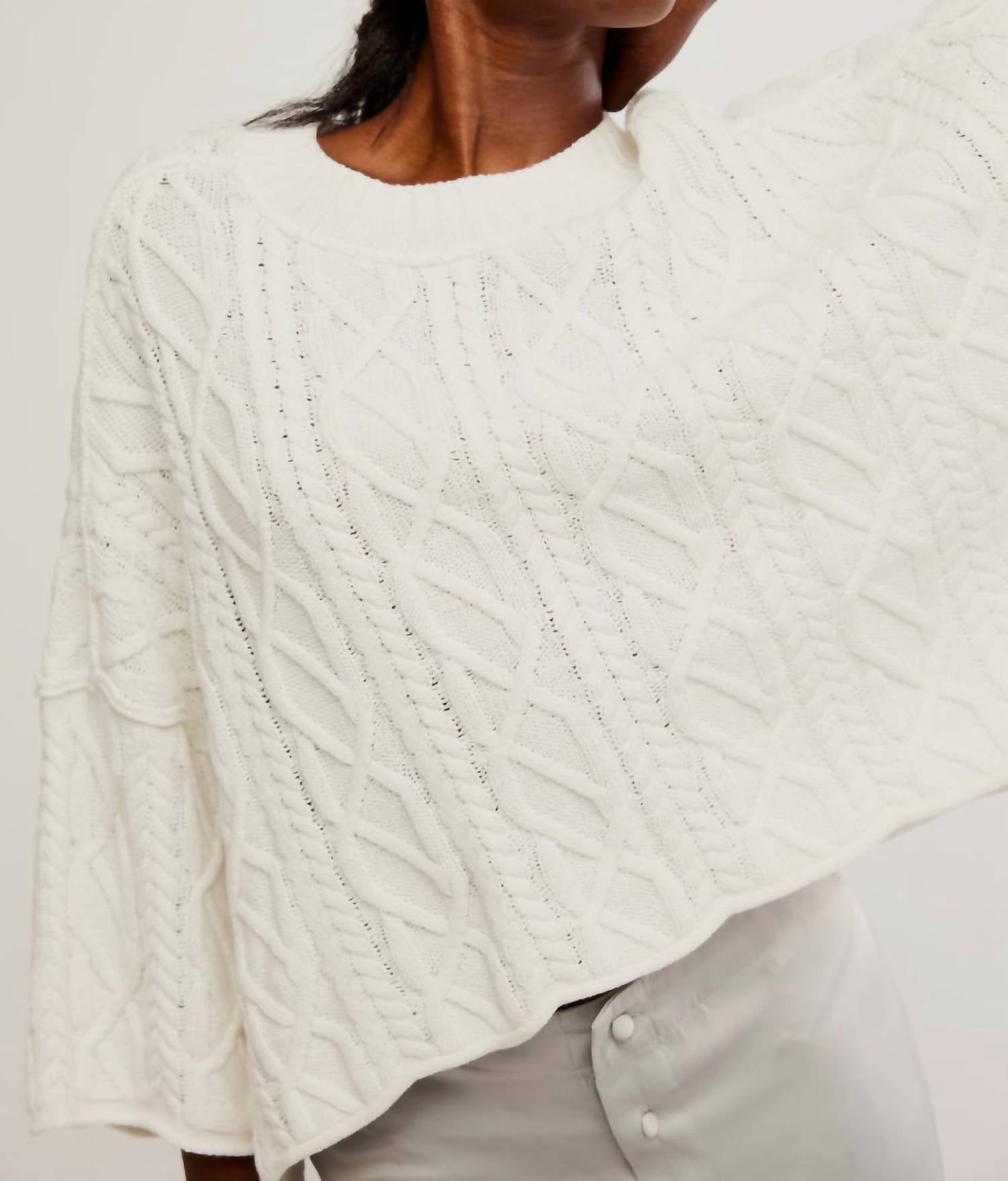Free People - Washed Ashore Oversized Cotton Crewneck Sweater