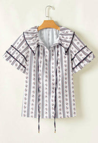Entro - Take A Stroll Ruffled Top