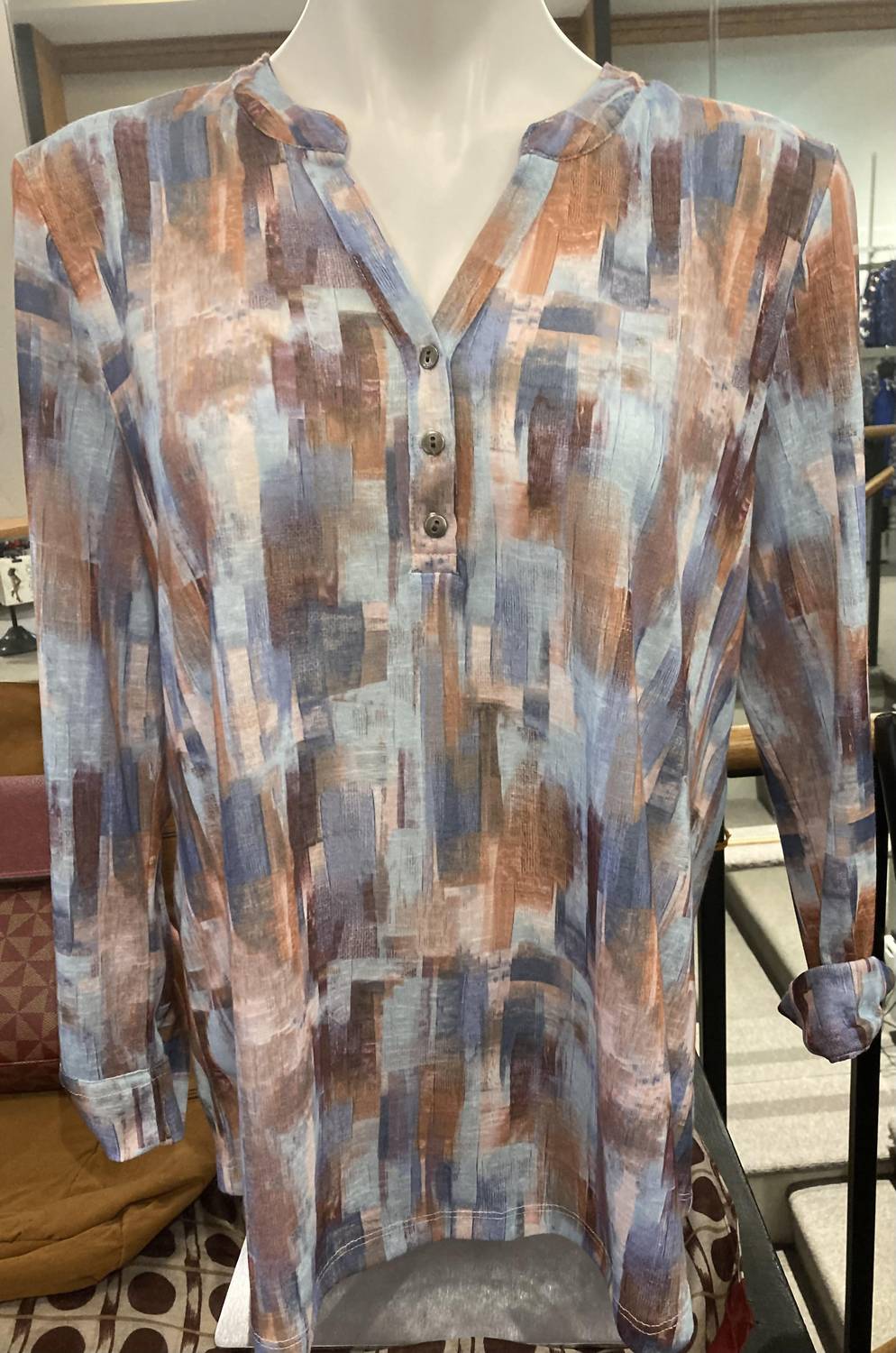 Fdj - Women's 3/4 Henley Top