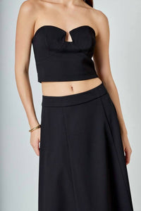 Endless Rose - Strapless Top And Skirt Set