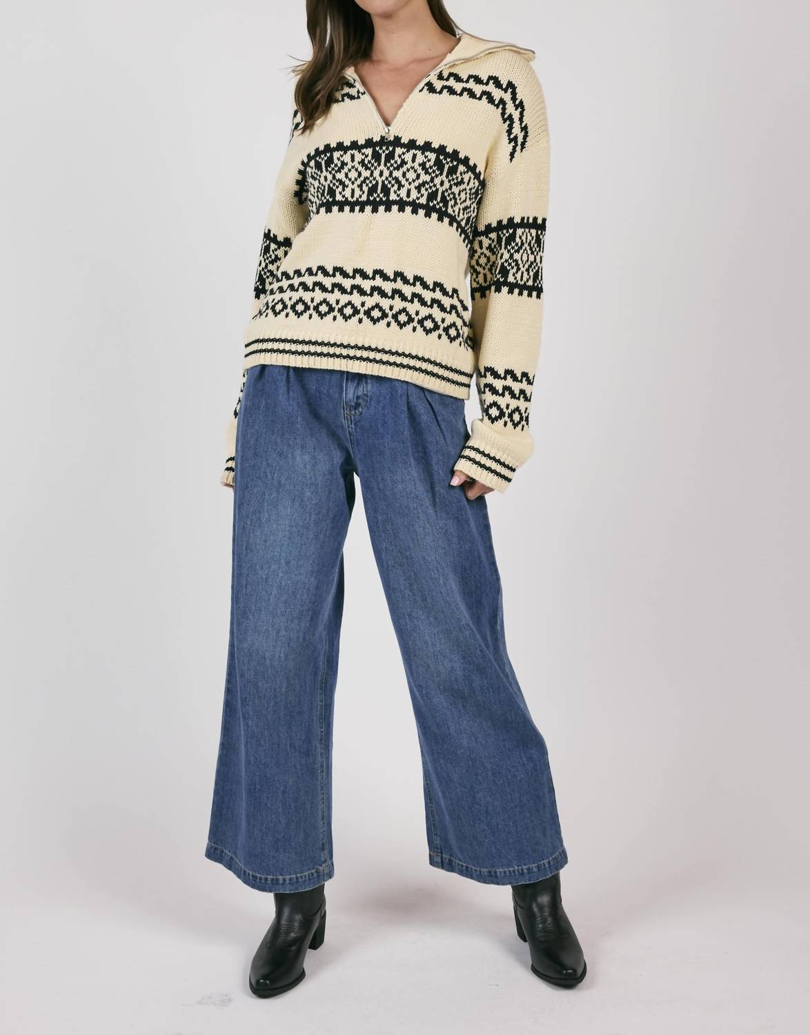 Sage The Label - Great Outdoors Half Zip Sweater