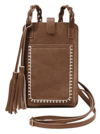 Save the Girls Women's Free Spirit Touch Screen Purses in coffee - women's accessory - detail view