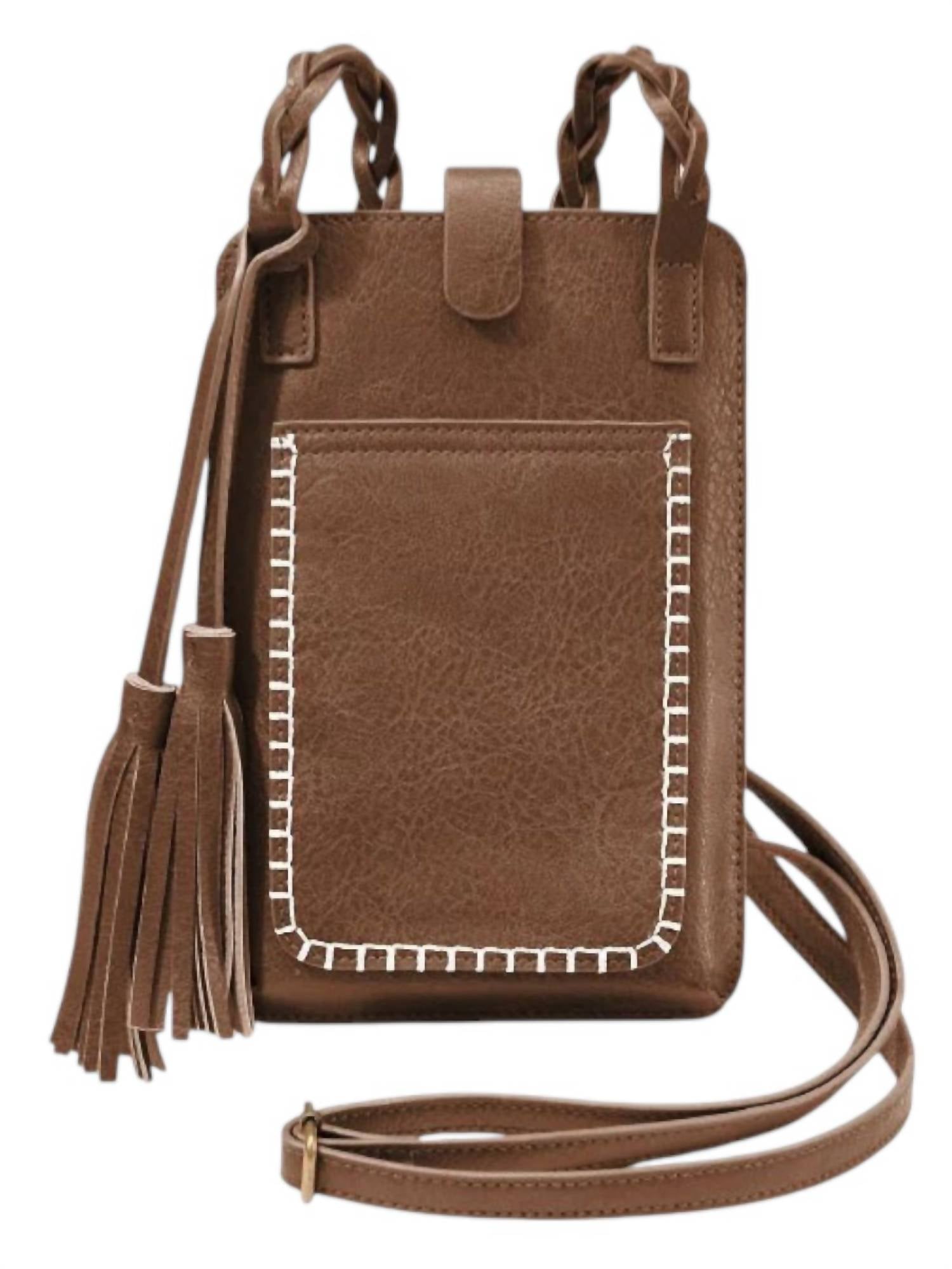 Save the Girls Women's Free Spirit Touch Screen Purses in coffee - women's accessory - detail view
