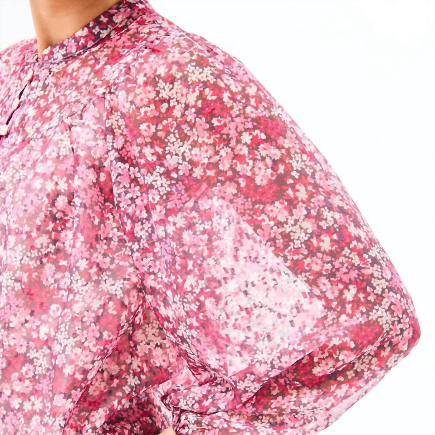 Mary Square Brianna Daydreaming Top in pink - women's blouse - detail view