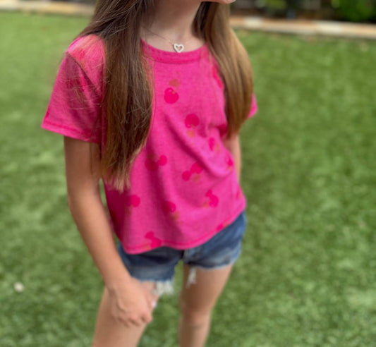 T2Love - Girl's Cherry Cropped Tee