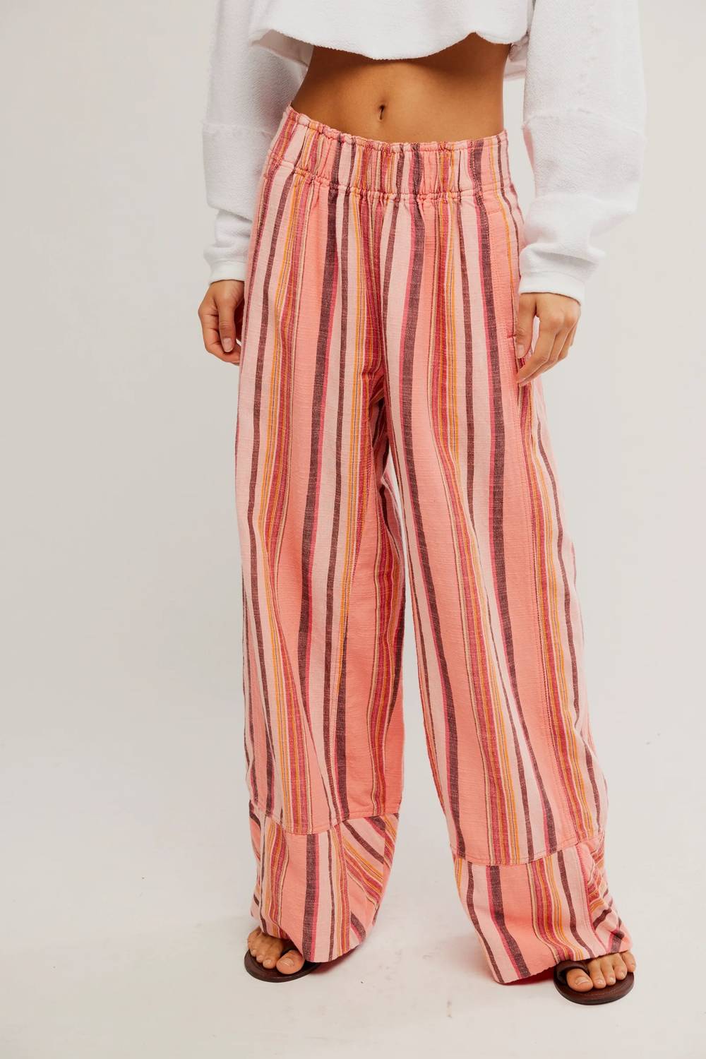 Free People - Days End Solar Linen Stripe Pants