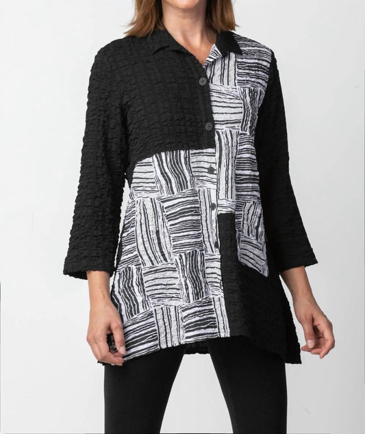 Habitat - Textured Mixed Print Tunic Top