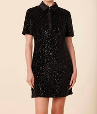Dolce Cabo - Sequin Polo Short Sleeve Dress