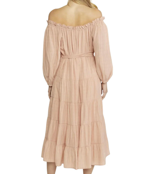 Entro - Off-the-shoulder Midi Dress