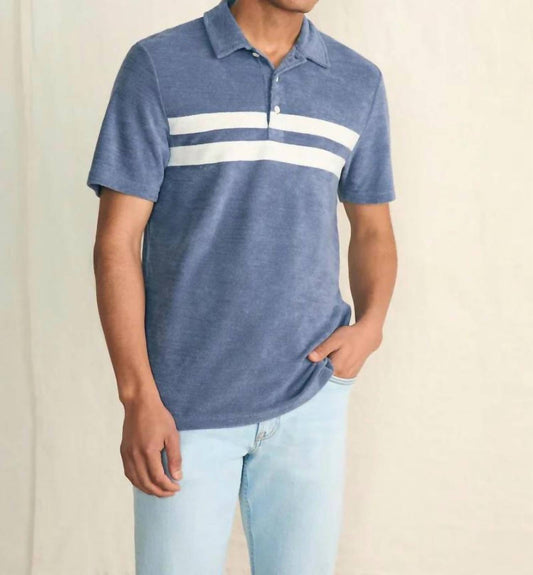 Faherty - Cabana Towel Terry Surf Stripe Polo Shirt