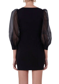 Endless Rose - Organza Blouson Mini Dress