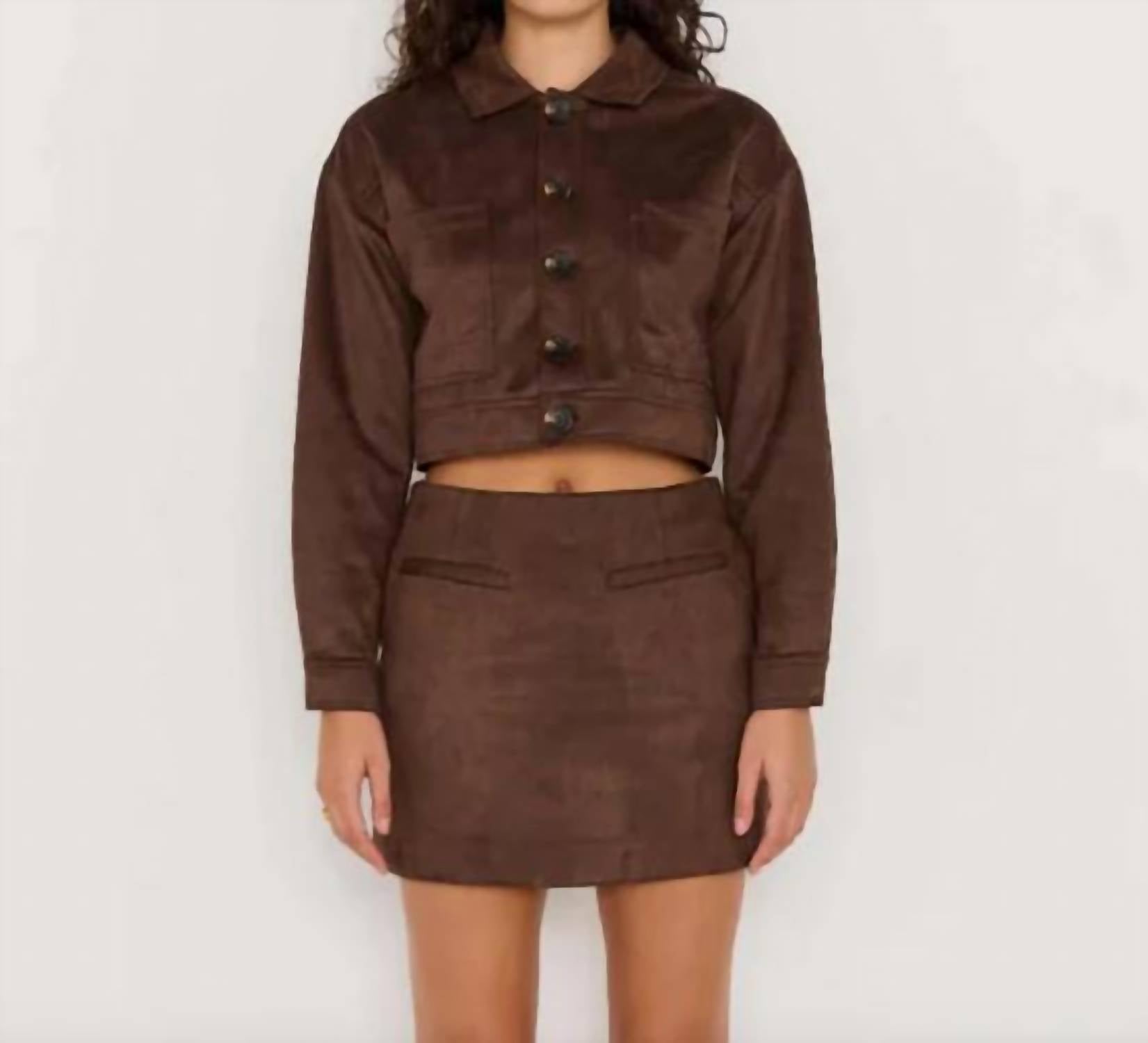 Minkpink - Aston Suede Mini Skirt