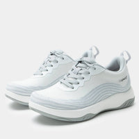 Alegria Women's In8 Comfort Lace Up Sneakers in white - women's sneaker - detail view