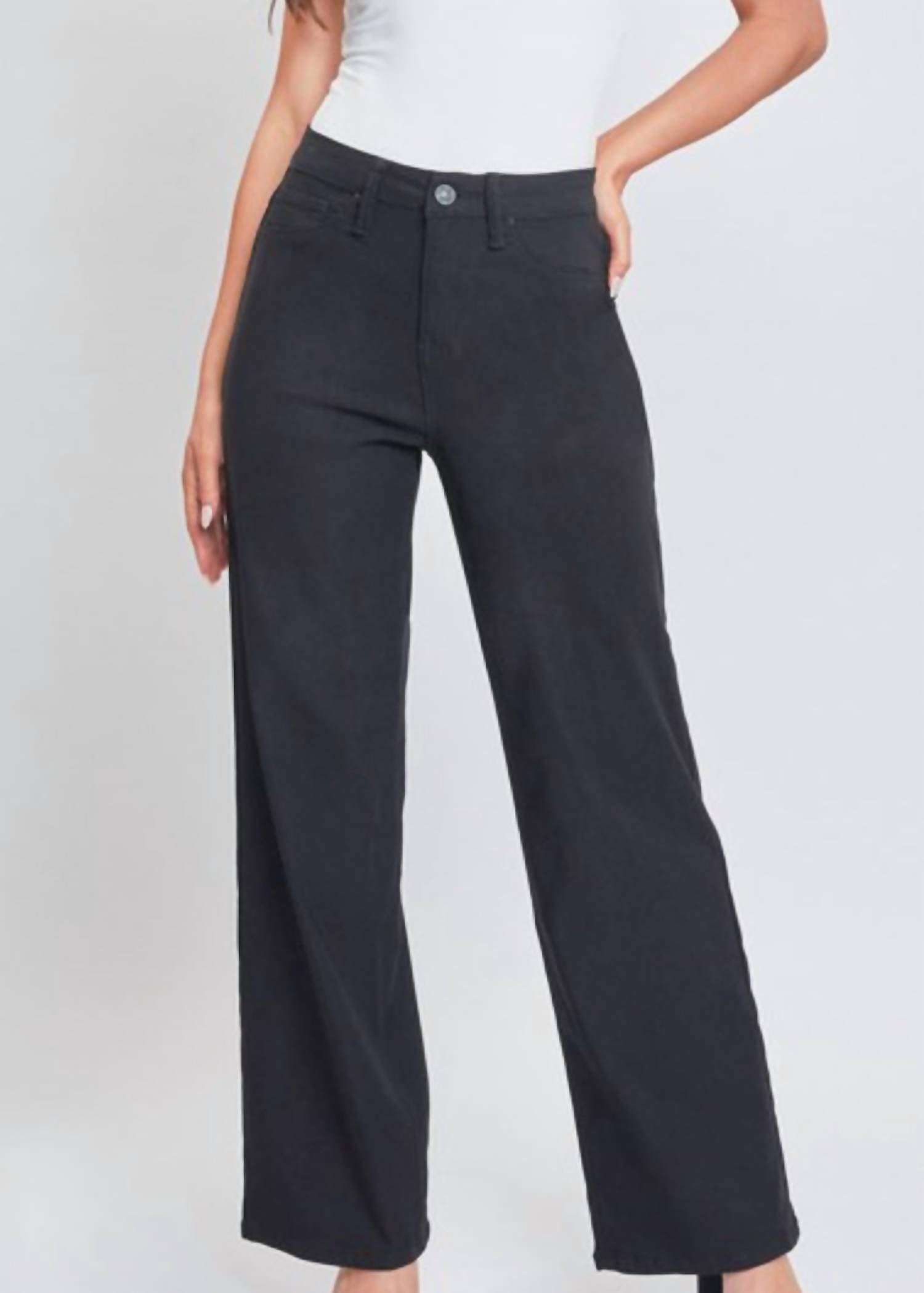 Ymi - Aarhus Hyper Stretch High Waisted Wide Leg Jeans