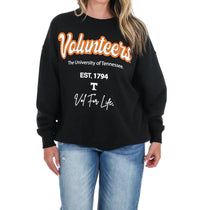 Livylu - Tennessee Vols Letterman Chrome Hi-Dive Sweatshirt