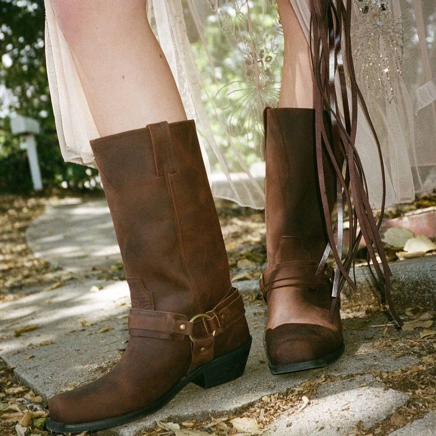 Jeffrey Campbell Women's Waylon Boot in brown crazy horse - women's shoe - view 7