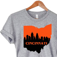Into The Desert - Women's Cincinnati Bengals Skyline T-shirt