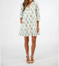 VICTORIA DUNN Sully Mandarin Dress in wildflower - women's dress - alternate view