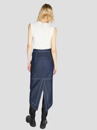 Huishan Zhang - Sonia Crystal-Embellished Denim Skirt