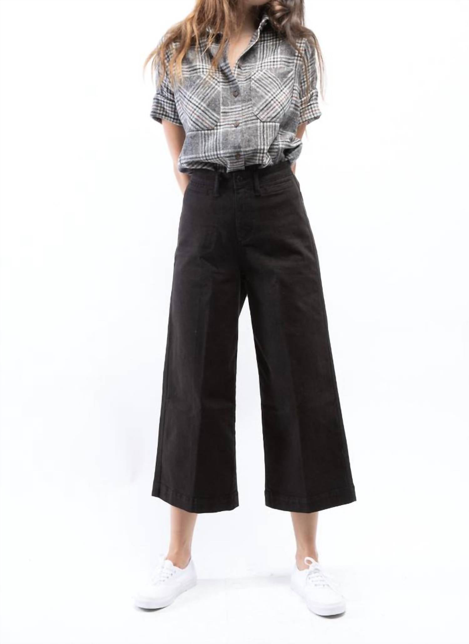Oat New York - High Rise Clean Wide Leg Crop Pants