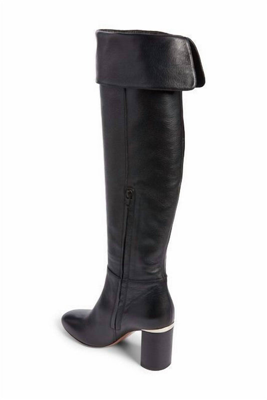 Lewit - Women Renata Block Heel Leather Over The Knee Boots