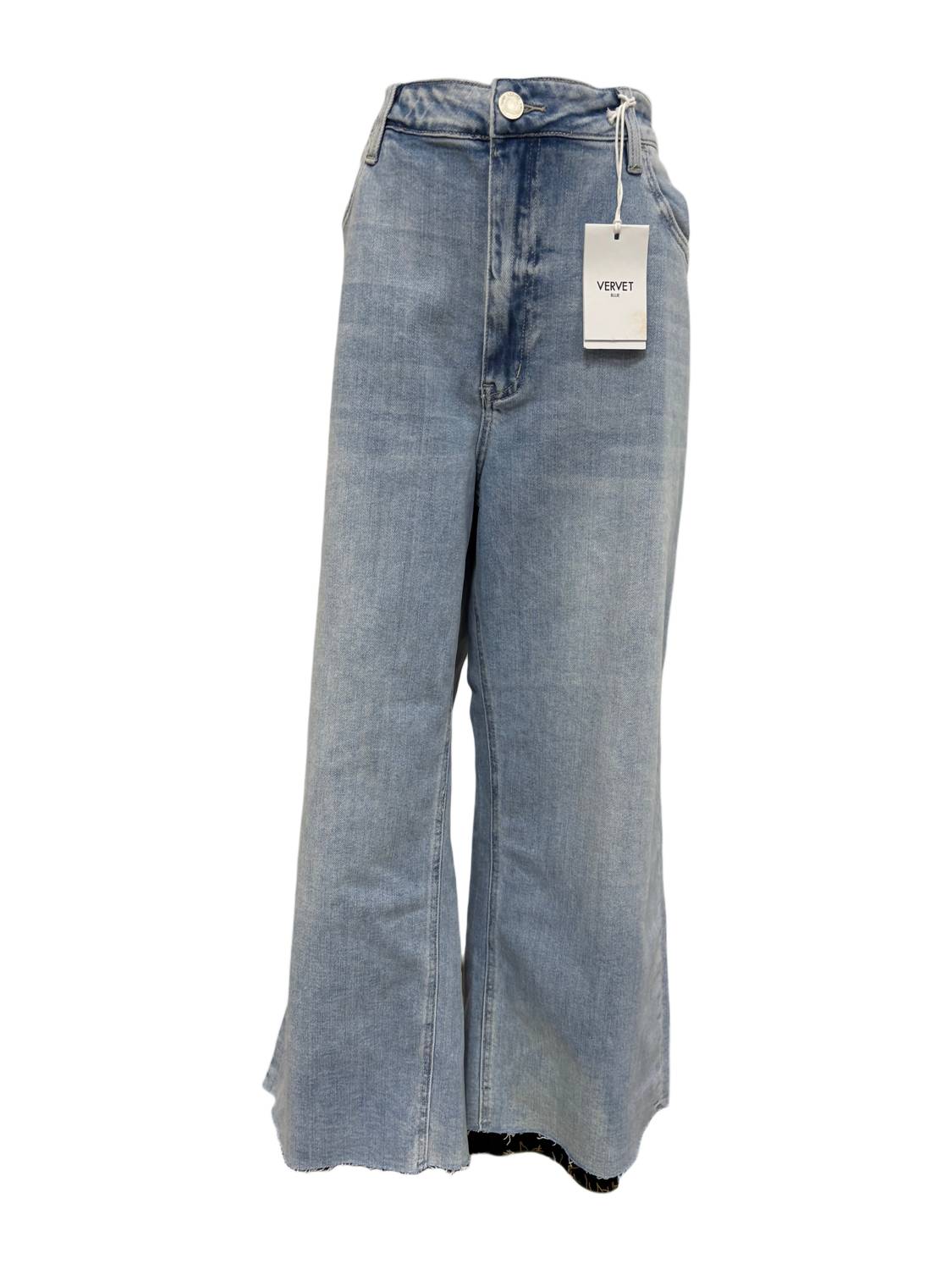 Vervet By Flying Monkey - Frayed Bottom Wide Leg Jeans