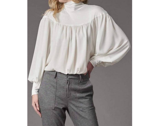 Lola & Sophie - Double Georgette Turtleneck Blouse