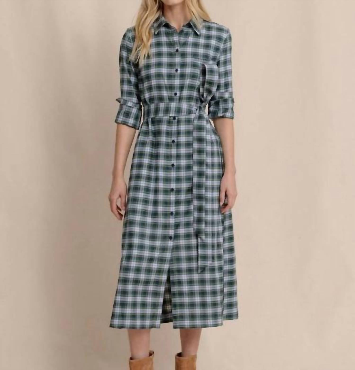 Johnny Was - Trista Gordan Tartan Shirt Dress