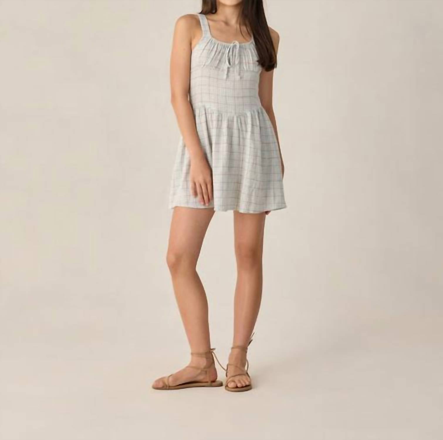 Rylee + Cru Primrose Mini Dress in light blue - kids' dress