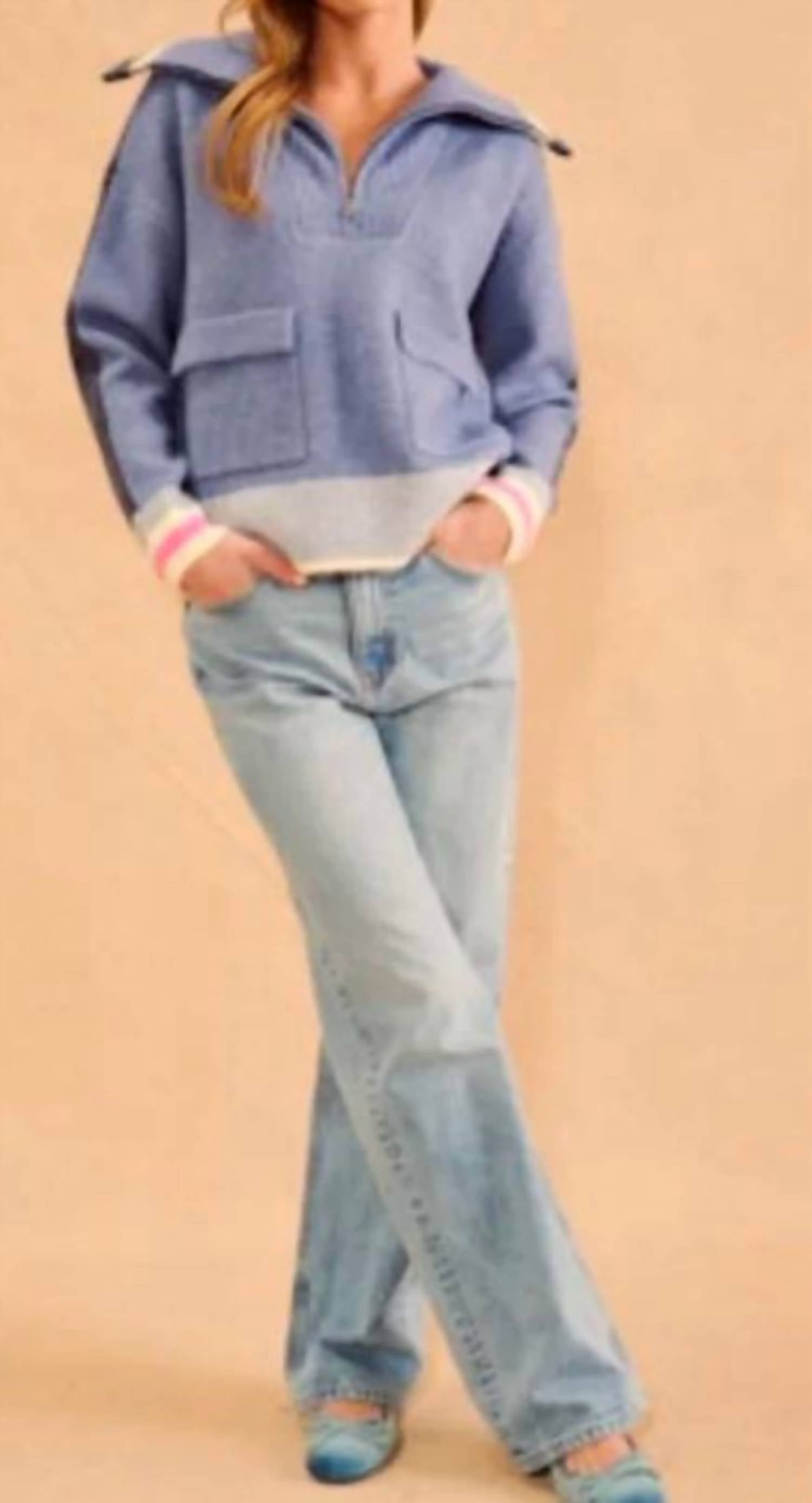 John + Jenn - Kenny Half Zip Sweater