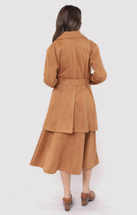 Sadie & Sage - Risk Taker Faux Suede Belted Coat