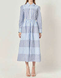 English Factory - Stripe Block Maxi Dress