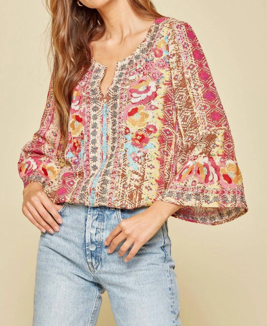 Andree By Unit - South Beach Embroidered Top