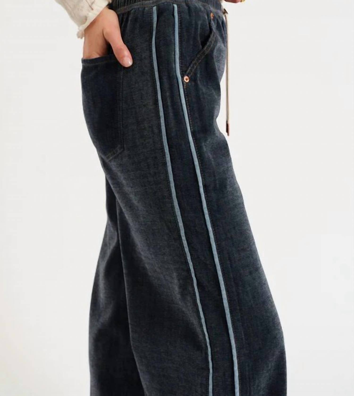 Daze - Cozy Jean Wide Leg Pull-on Pants