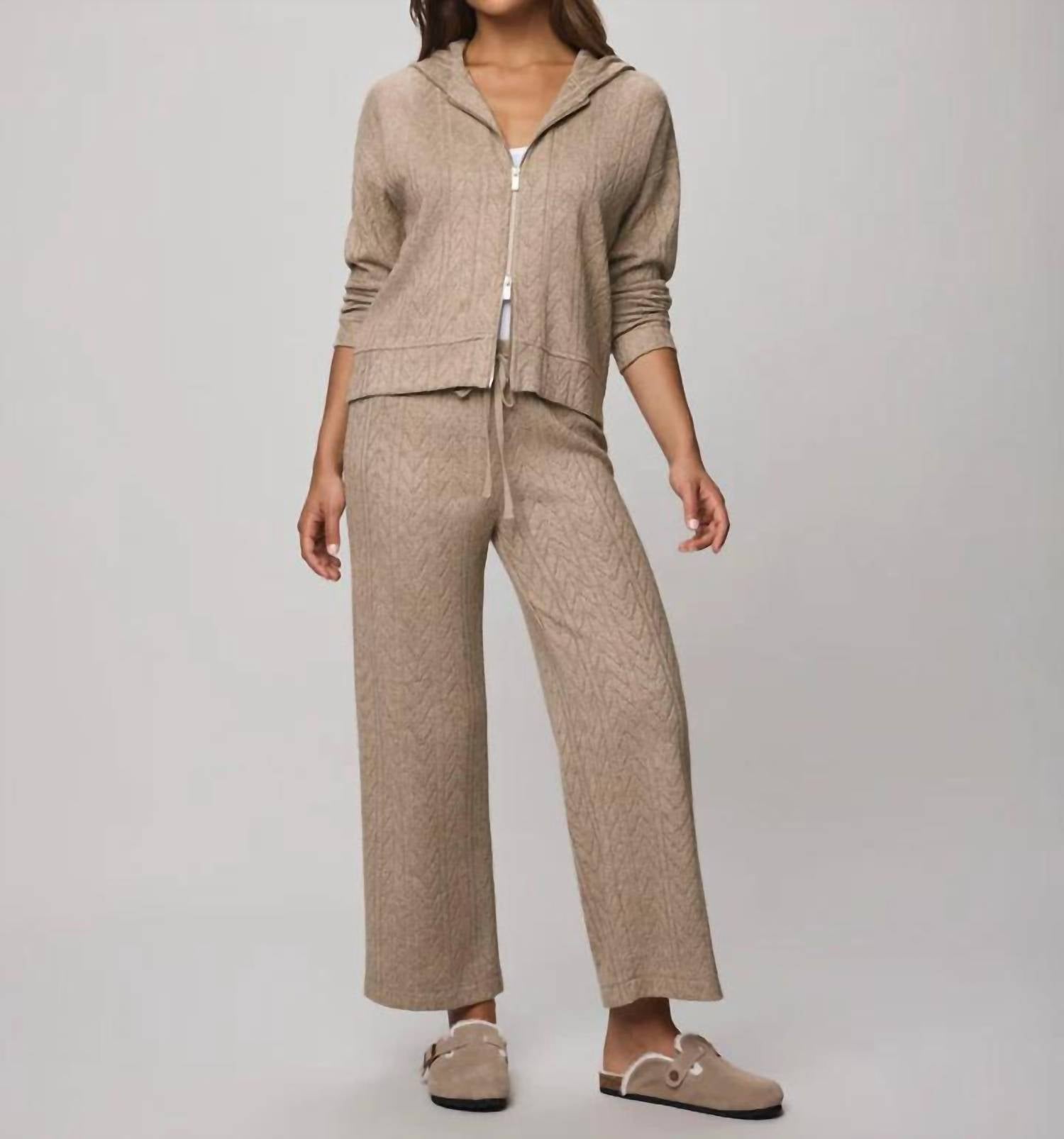 Splendid Sweater Soft Pant in light cedar heather - women's pants - view 4