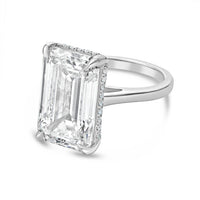 Diana M Jewels - Women's Emerald & Round Lab-Grown Diamond Fashion Ring (15.00 Ct) - Grand