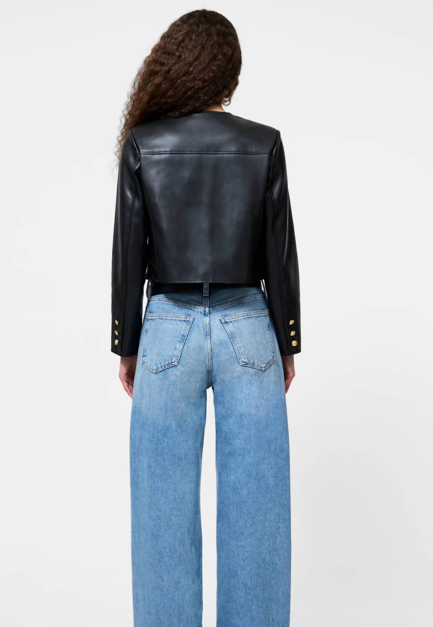 FRENCH CONNECTION Women's Dessa Cropped Jacket in black - women's jacket - alternate view