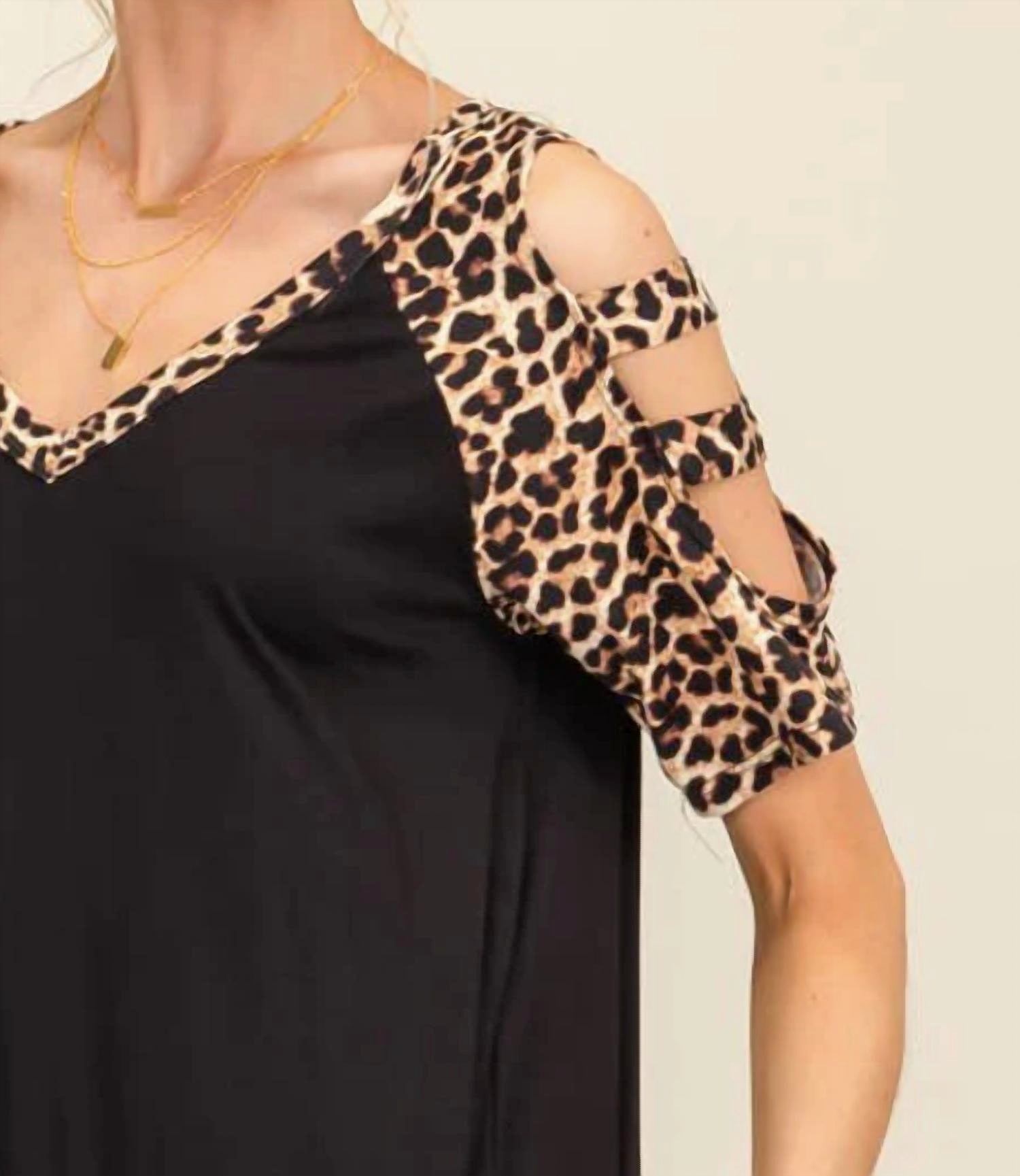 Celeste - Strappy Feeling Leopard Top - Plus