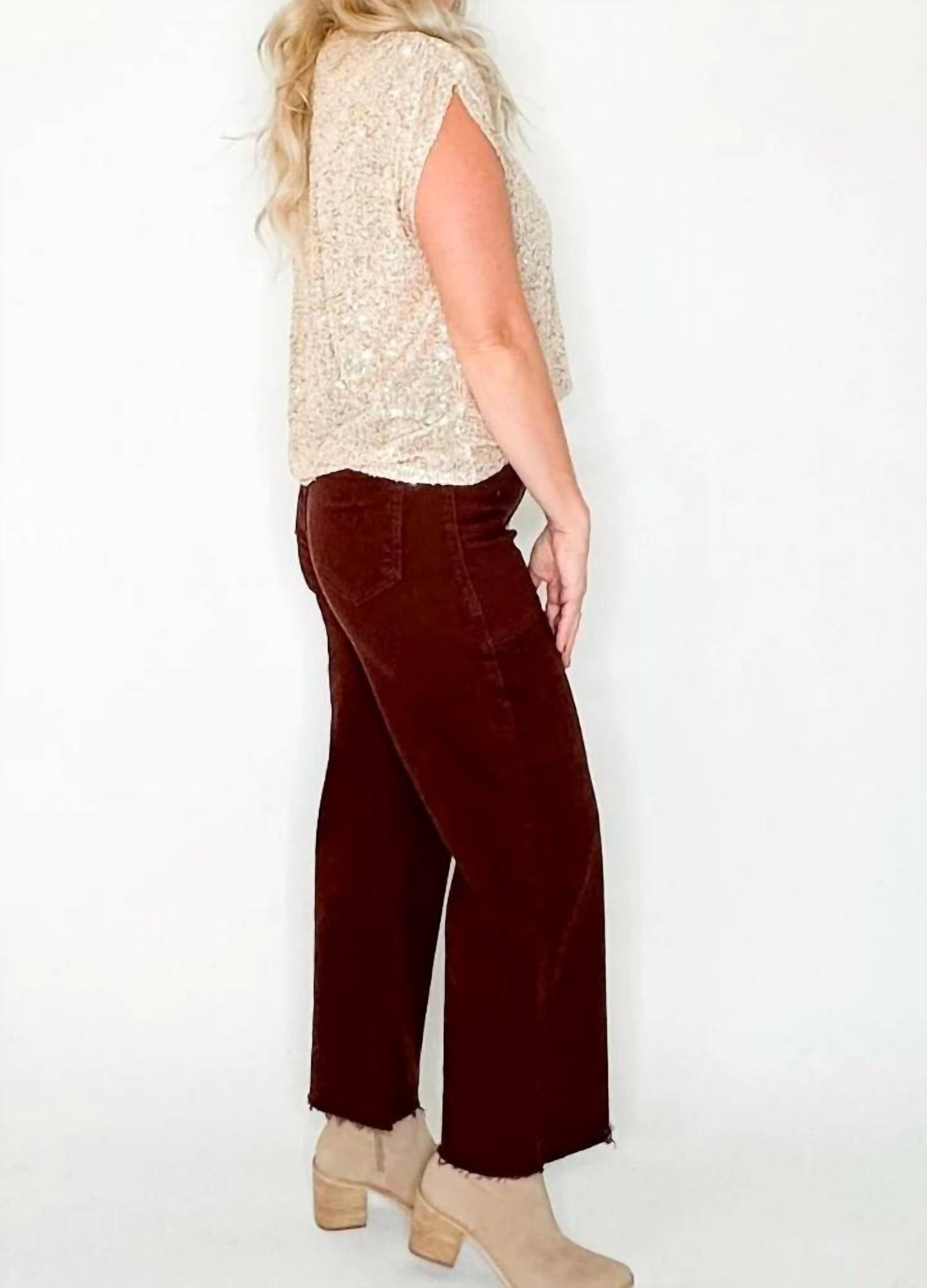 Amaryllis - Sequin Ruched Shoulder Top