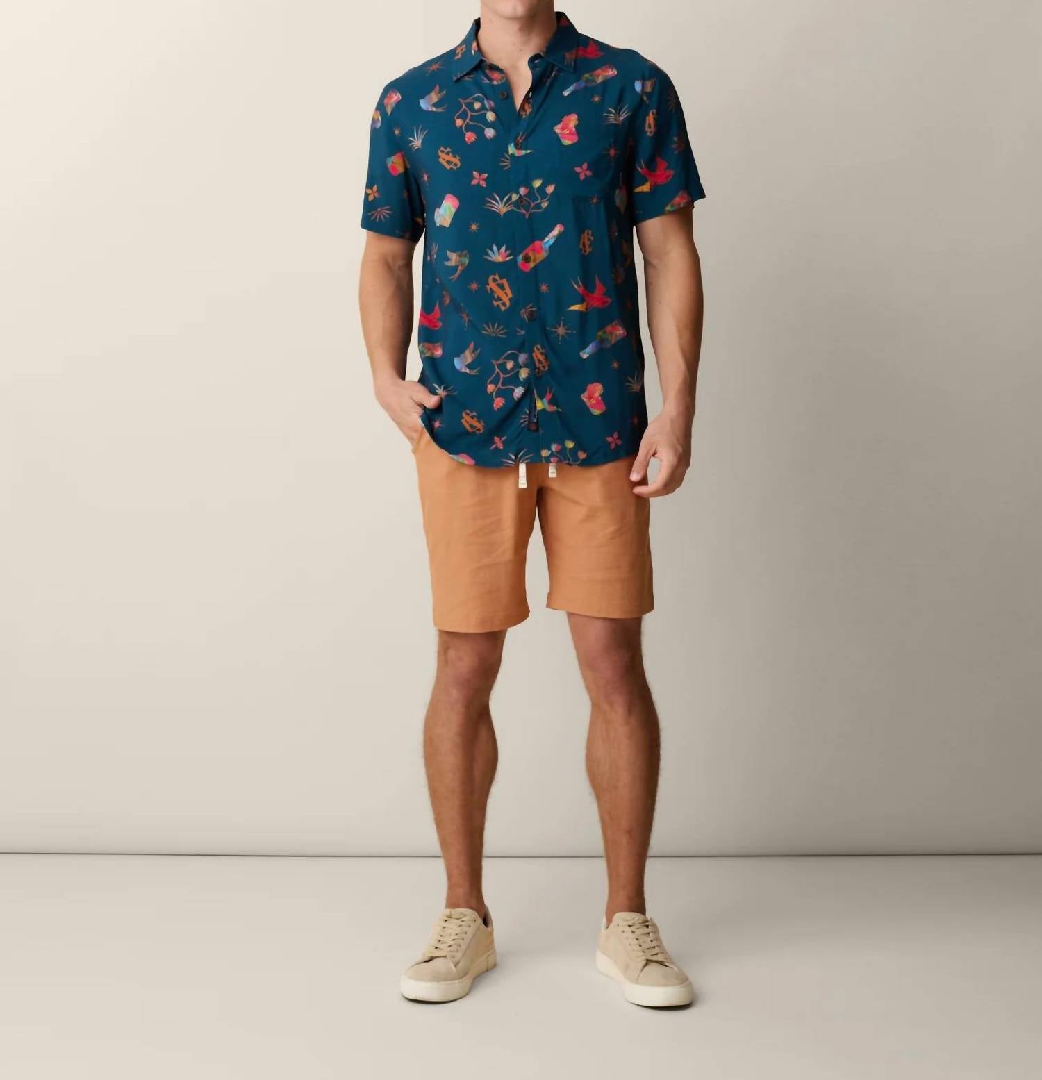 Baja Llama - Men's El Sativo Nighthawk Button Up