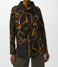 Joseph Ribkoff - Abstract Print Top With Pocket