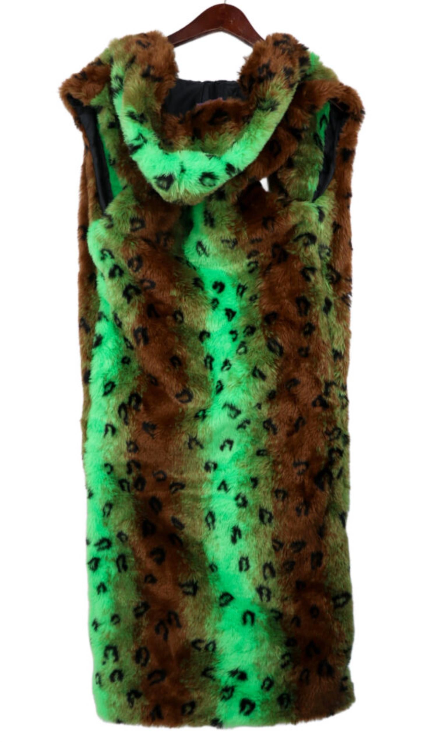 Western F.A.S.H.I.O.N - Women's Long Cheetah Faux Fur Vest
