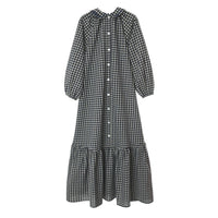 Bonjour - Girls Gingham Collar Maxi Dress